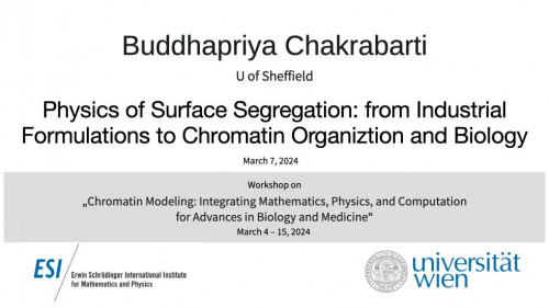 Preview of Buddhapriya Chakrabarti - Physics of Surface Segregation: from Industrial Formulations to Chromatin Organiztion and Biology