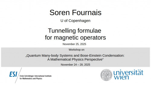 Preview of Soren Fournais - Tunnelling formulae for magnetic operators