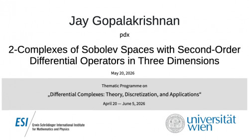 Preview of Jay Gopalakrishnan - 2-Complexes of Sobolev Spaces with Second-Order Differential Operators in Three Dimensions