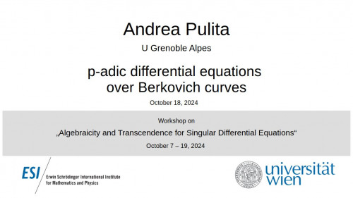 Preview of Andrea Pulita - p-adic differential equations over Berkovich curves