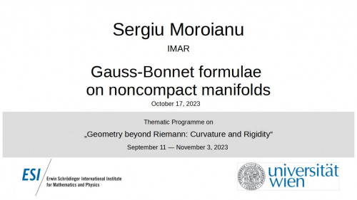Preview of Sergiu Moroianu - Gauss-Bonnet formulae on noncompact manifolds
