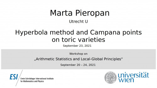 Preview of Marta Pieropan - Hyperbola method and Campana points on toric varieties