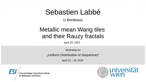Preview of Sebastien Labbé - Metallic mean Wang tiles and their Rauzy fractals