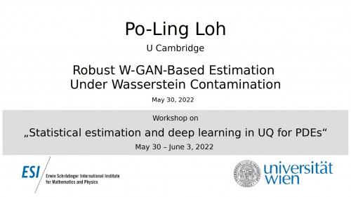Preview of Po-Ling Loh - Robust W-GAN-Based Estimation Under Wasserstein Contamination