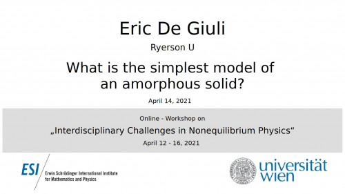 Preview of What is the simplest model of an amorphous solid?