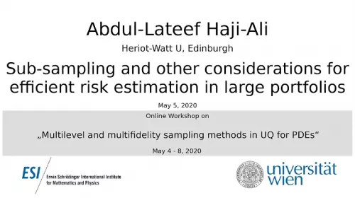 Preview of Abdul-Lateef Haji-Ali - Sub-sampling and other considerations for efficient risk estimation in large portfolios