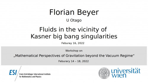 Preview of Florian Beyer - Fluids in the vicinity of Kasner big bang singularities