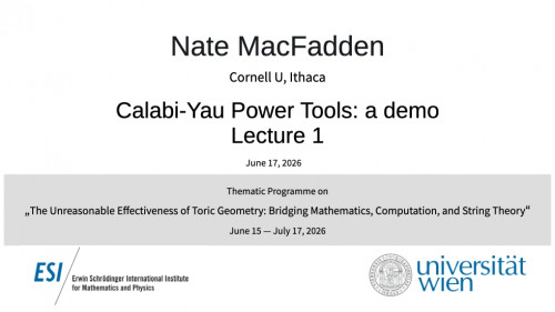 Preview of Nate MacFadden - Calabi-Yau Power Tools: a demo, Lecture 1