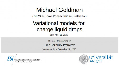 Preview of Michael Goldman - Variational models for charge liquid drops