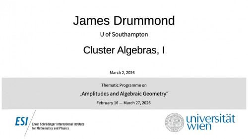Preview of James Drummond - Cluster Algebras, I