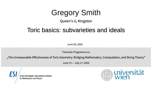 Preview of Gregory Smith - Toric basics: subvarieties and ideals