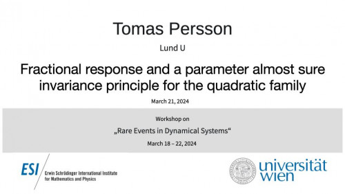 Preview of Tomas Persson - Fractional response and a parameter almost sure invariance principle for the quadratic family