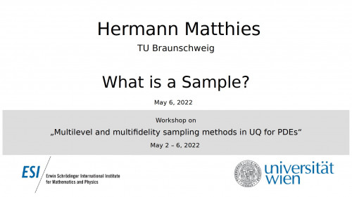 Preview of Hermann Matthies - What is a Sample?