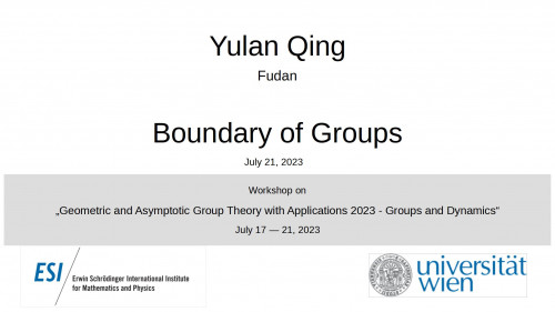 Preview of Yulan Qing - Boundary of Groups