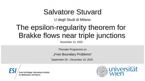 Preview of Salvatore Stuvard - The epsilon-regularity theorem for Brakke flows near triple junctions