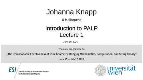 Preview of Johanna Knapp - Introduction to PALP, Lecture 1