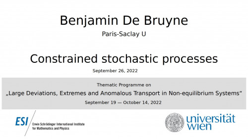 Preview of Benjamin De Bruyne - Constrained stochastic processes