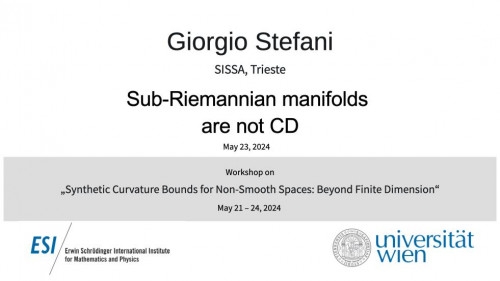 Preview of Giorgio Stefani - Sub-Riemannian manifolds are not CD