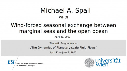 Preview of M. A. Spall - Wind-forced seasonal exchange between marginal seas and the open ocean