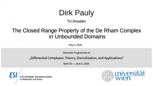 Preview of Dirk Pauly - The Closed Range Property of the De Rham Complex in Unbounded Domains