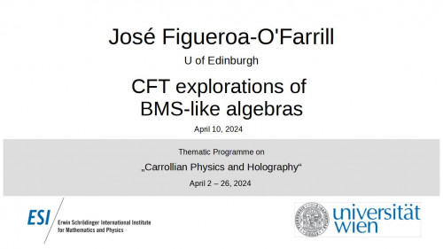 Preview of José Figueroa-O'Farrill - CFT explorations of BMS-like algebras