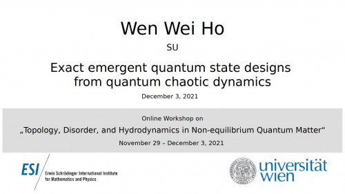 Preview of Wen Wei Ho - Exact emergent quantum state designs from quantum chaotic dynamics