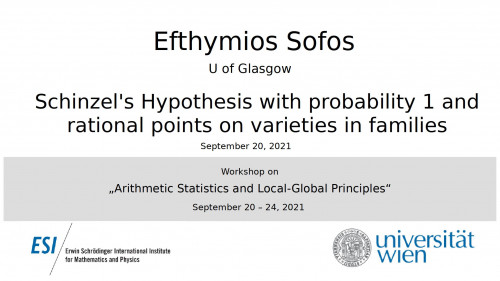 Preview of Efthymios Sofos - Schinzel's Hypothesis with probability 1 and rational points on varieties in families