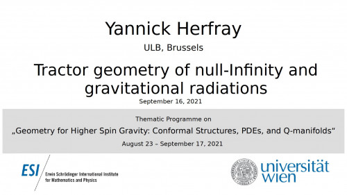 Preview of Yannick Herfray - Tractor geometry of null-Infinity and gravitational radiations