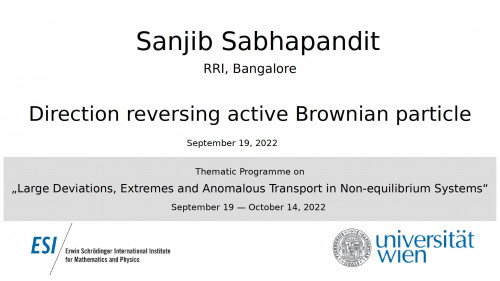 Preview of Sanjib Sabhapandit - Direction reversing active Brownian particle