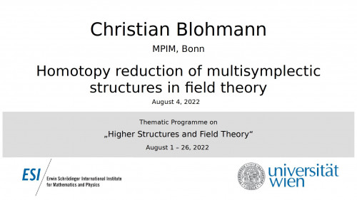 Preview of Christian Blohmann - Homotopy reduction of multisymplectic structures in field theory