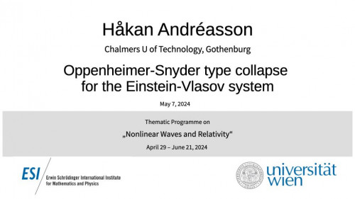 Preview of Håkan Andréasson - Oppenheimer-Snyder type collapse for the Einstein-Vlasov system