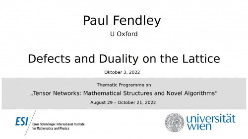Preview of Paul Fendley - Defects and Duality on the Lattice
