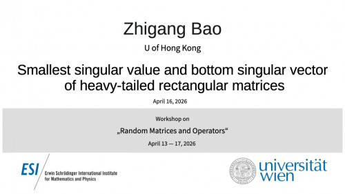 Preview of Zhigang Bao -Smallest singular value and bottom singular vector of heavy-tailed rectangular matrices
