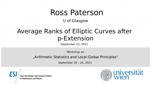 Preview of Ross Paterson - Average Ranks of Elliptic Curves after p-Extension