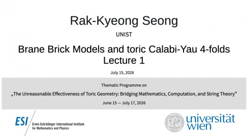 Preview of Rak-Kyeong Seong - Brane Brick Models and toric Calabi-Yau 4-folds, Lecture 1