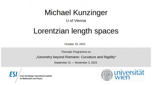 Preview of Michael Kunzinger - Lorentzian length spaces