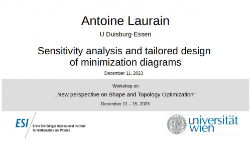 Preview of Antoine Laurain - Sensitivity analysis and tailored design of minimization diagrams
