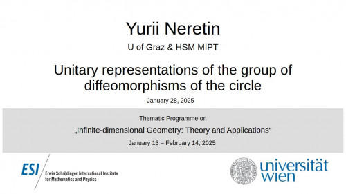 Preview of Yurii Neretin - Unitary representations of the group of diffeomorphisms of the circle
