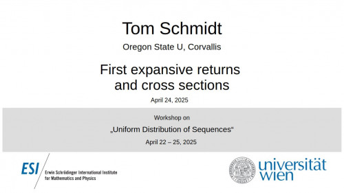 Preview of Tom Schmidt - First expansive returns and cross sections