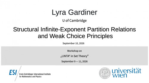 Preview of Lyra Gardiner - Structural Infinite-Exponent Partition Relations and Weak Choice Principles