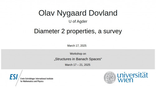 Preview of Olav Nygaard Dovland - Diameter 2 properties, a survey