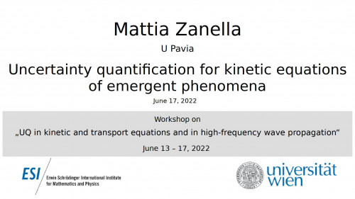 Preview of Mattia Zanella - Uncertainty quantification for kinetic equations of emergent phenomena