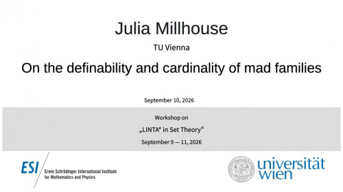 Preview of Julia Millhouse - On the definability and cardinality of mad families