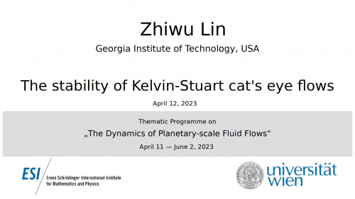 Preview of Zhiwu Lin - The stability of Kelvin-Stuart cat's eye flows