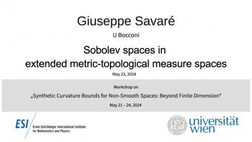 Preview of Giuseppe Savaré - Sobolev spaces in extended metric-topological measure spaces