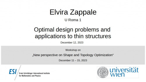 Preview of Elvira Zappale - Optimal design problems and applications to thin structures