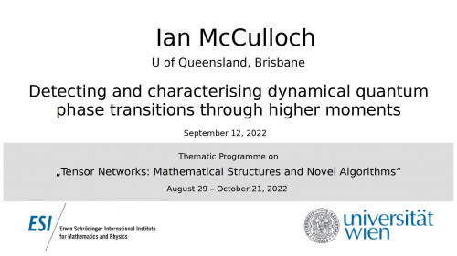 Preview of Ian McCulloch - Detecting and characterising dynamical quantum phase transitions through higher moments