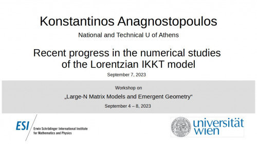 Preview of Konstantinos Anagnostopoulos - Recent progress in the numerical studies of the Lorentzian IKKT model