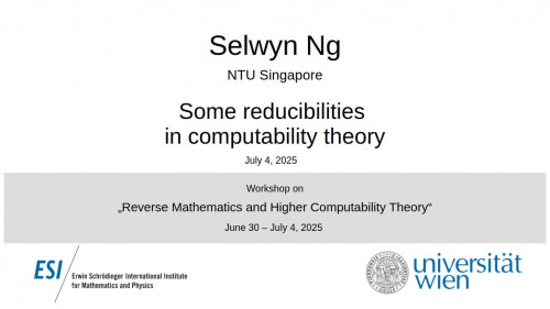 Preview of Selwyn Ng - Some reducibilities in computability theory