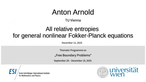 Preview of Anton Arnold - All relative entropies for general nonlinear Fokker-Planck equations